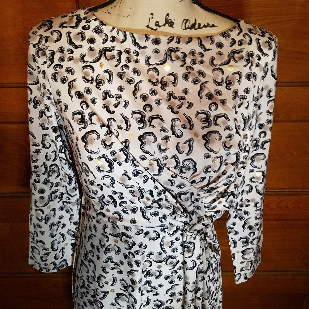 Tracy Negoshian Marilyn Cheetah Faux Wrap Dress - Picture 2 of 6